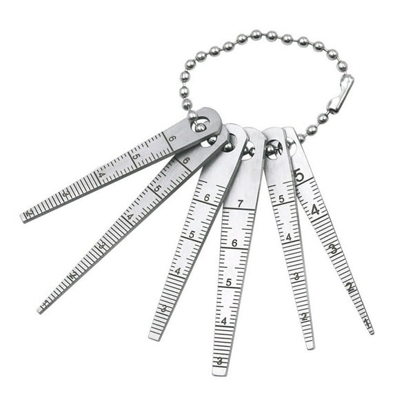 6pcs/set Taper Gauge 0-7mm Weld Inspection Ruler Stainless Steel Feeler Gauges Aperture Scale Hole Inspection Measuring Rulers