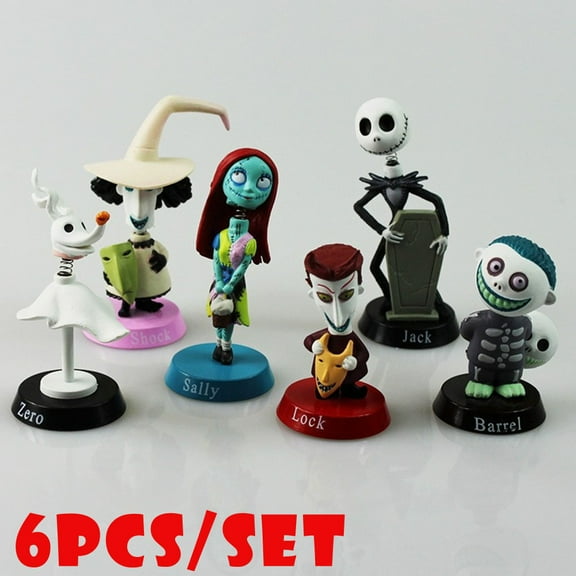 6pcs/set The Nightmare Before Christmas Pvc Action Figure Christmas Figurine Gift Set