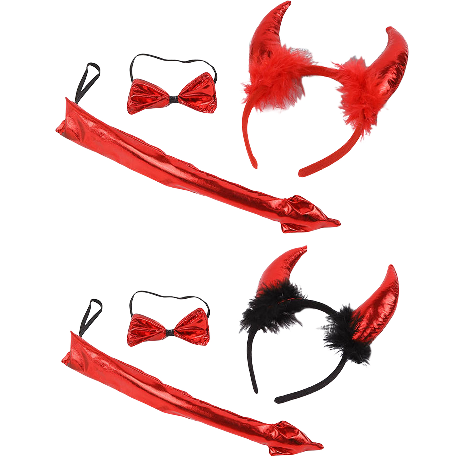 6pcs/set halloween devil headband horn costume set , demon cosplay