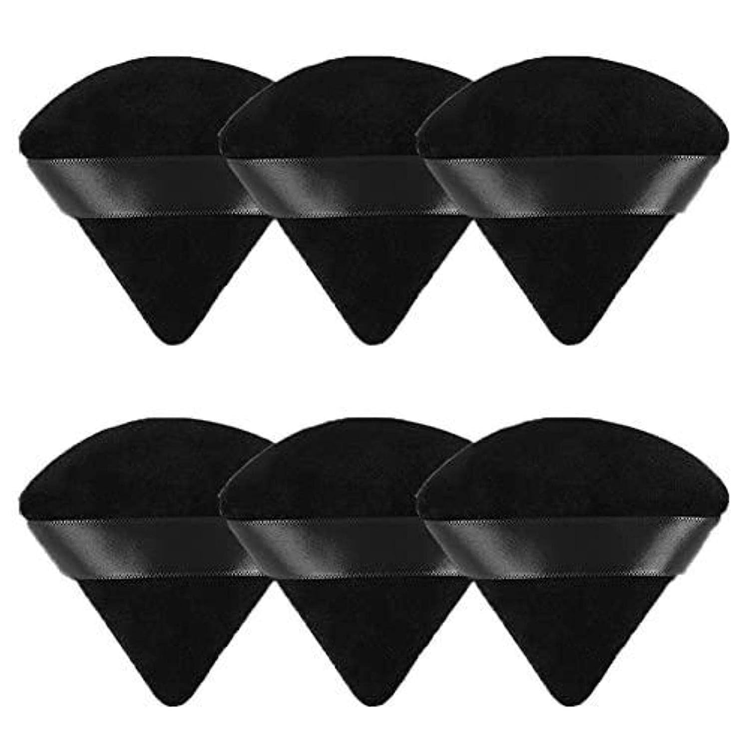 6pcs triangular puff, velvet soft puff, suitable for facial makeup ...