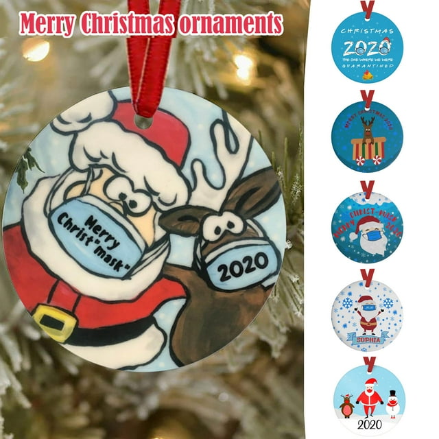 6pcsChristmas Ornaments 2020 Santa Christmas Decorations Clearance