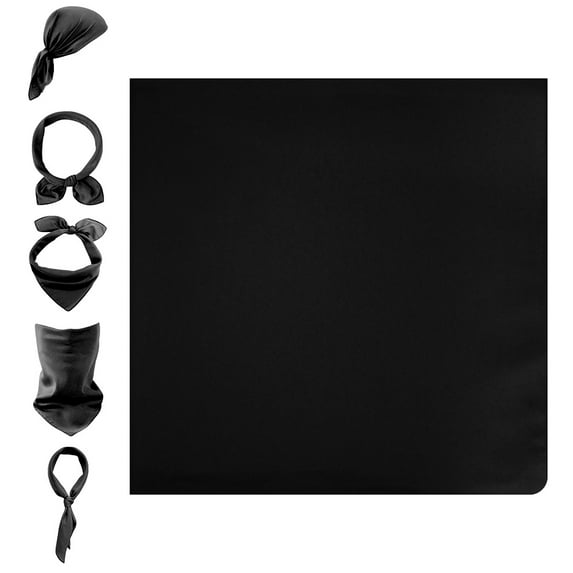 6 Pcs Assorted Bandana Face Covering | 100% Cotton Bandana for Men Women | Face Bandana Headband for Cycling Hip-hop Street dance Mountain Climbing Yoga Jogging, Black