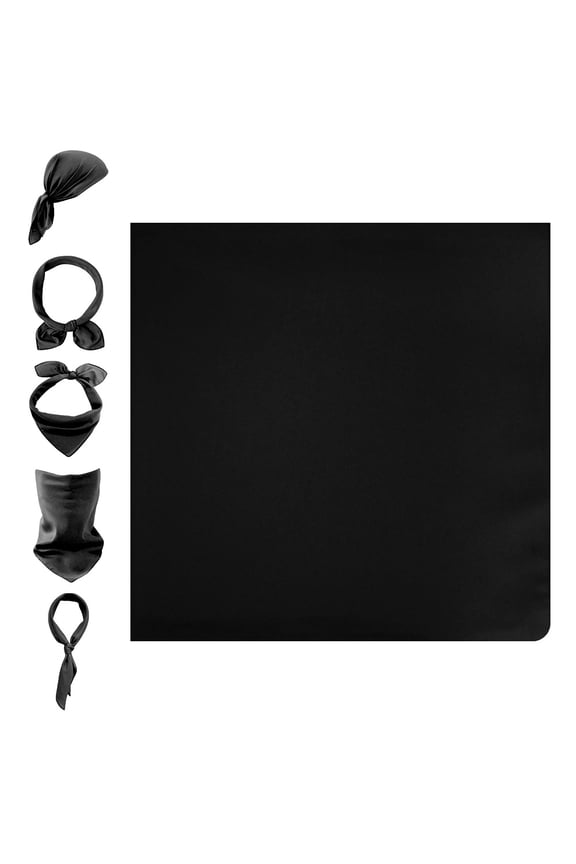 6 Pcs Assorted Bandana Face Covering | 100% Cotton Bandana for Men Women | Face Bandana Headband for Cycling Hip-hop Street dance Mountain Climbing Yoga Jogging, Black