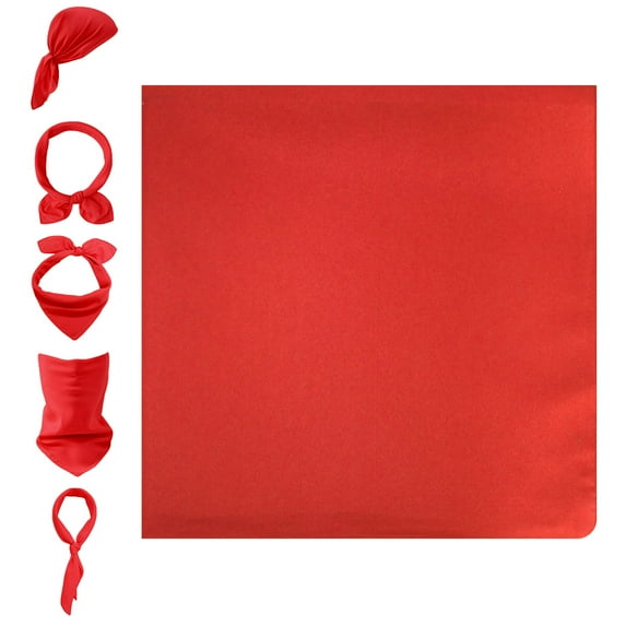 6 Pcs Assorted Bandana Face Covering | 100% Cotton Bandana for Men Women | Face Bandana Headband for Cycling Hip-hop Street dance Mountain Climbing Yoga Jogging, Red