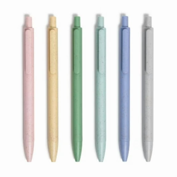 U Brands U-Eco 6pk Ballpoint Pens Core Speckle 0.7mm Black Ink