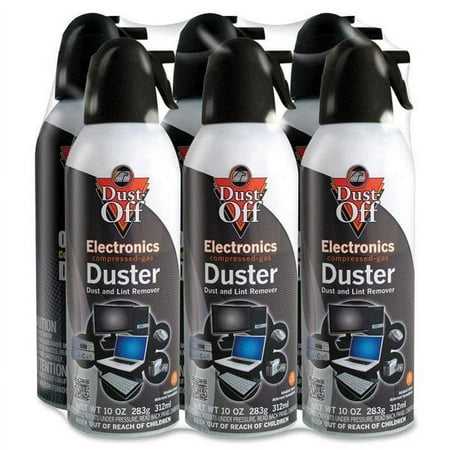6pk Dust Off Compressed Air Computer TV Gas Cans Duster 10oz Laptop Keyboard CPU