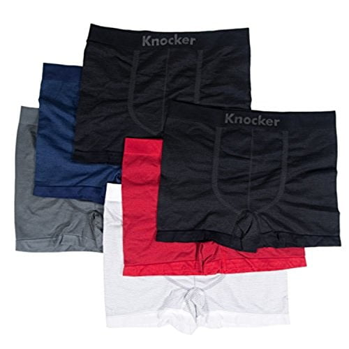 6pk Mens Seamless Athletic Compression Boxer Briefs Shorts Underwear OS ...
