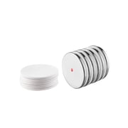 6pk - Neodymium Disc Magnets 1.26" x 1/8" 32mm x 3mm with Double-Sided Adhesive