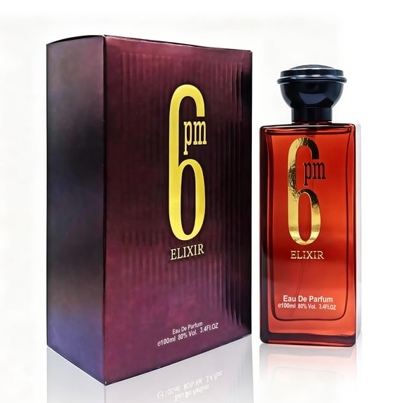 6pm Elixir Men's Warm Woody Cologne, Amber Tobacco Scent, 3.4 fl oz
