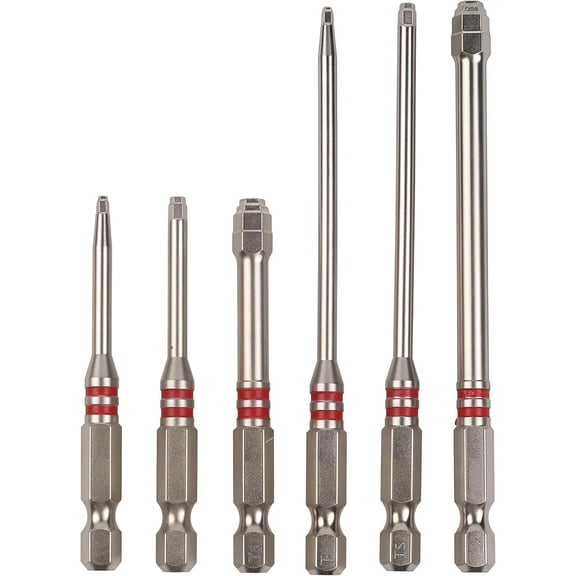 6psc Hex Screwdriver Bit Set, Magnetic Pagoda-Shaped Socket Geometry Centers Hex Head Allen Wrench Drill Bit Set