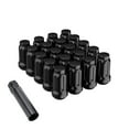 thumbnail image 1 of 6pt Spline Lug Nut, Black 12X1.25 Closed End Hex 3/4 Inch 19mm Corn Seat Lug Nuts 1.38" Length with 1 Spline Key/Socket Wheel Nuts Set of 20, 20+1, 1 of 3