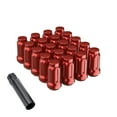 thumbnail image 1 of 6pt Spline Lug Nut, Red 12X1.25 Closed End Hex 3/4 Inch 19mm Corn Seat Lug Nuts 1.38" Length with 1 Spline Key/Socket Wheel Nuts Set of 20, 20+1, 1 of 3