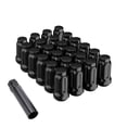 thumbnail image 1 of 6pt spline Lug Nut, Black 12X1.5 Closed End Hex 3/4 Inch 19mm Corn Seat Lug Nuts 1.38" Length with 1 Spline Key/Socket Wheel Nuts Set of 24, 24+1, 1 of 3