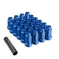 thumbnail image 1 of 6pt spline Lug Nut, Blue 12X1.5 Closed End Hex 3/4 Inch 19mm Corn Seat Lug Nuts 1.38" Length with 1 Spline Key/Socket Wheel Nuts Set of 24, 24+1, 1 of 3