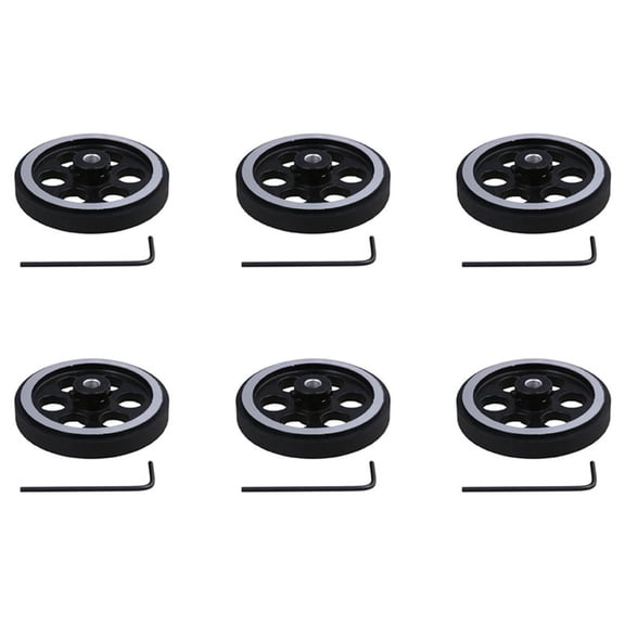 6set 200X6mm Industrial Aluminum Rubber Measuring Rotary Encoder Meter Wheel