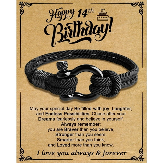 6th - 21st Birthday Gift Ideas,14 15 19 20 21 Year Old Birthday Gifts Bracelet,13th 16th 17th 18th Birthday Decorations Gifts for Boy