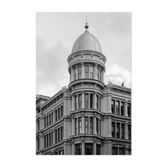 6th Ave & 21st B&W - Manhattan New York Photography Architecture Black and White City Vintage Art Deco Unframed Wall Art Print 4 x 6 inches
