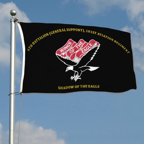 6th Battalion (General Support), 101st Aviation Regiment Shadow of the Eagle 101st Airborne Division US Army Flag 3x5Feet Outdoor Indoor Decoration Flag with Brass Grommets