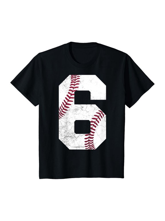 6th Birthday Baseball Shirt Six 6 2014 Number T-Shirt