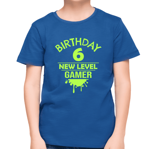 6th Birthday Boy Shirt 6 Year Old Birthday Shirt Gamer Shirt Birthday Shirt Boy 6th Birthday Gift