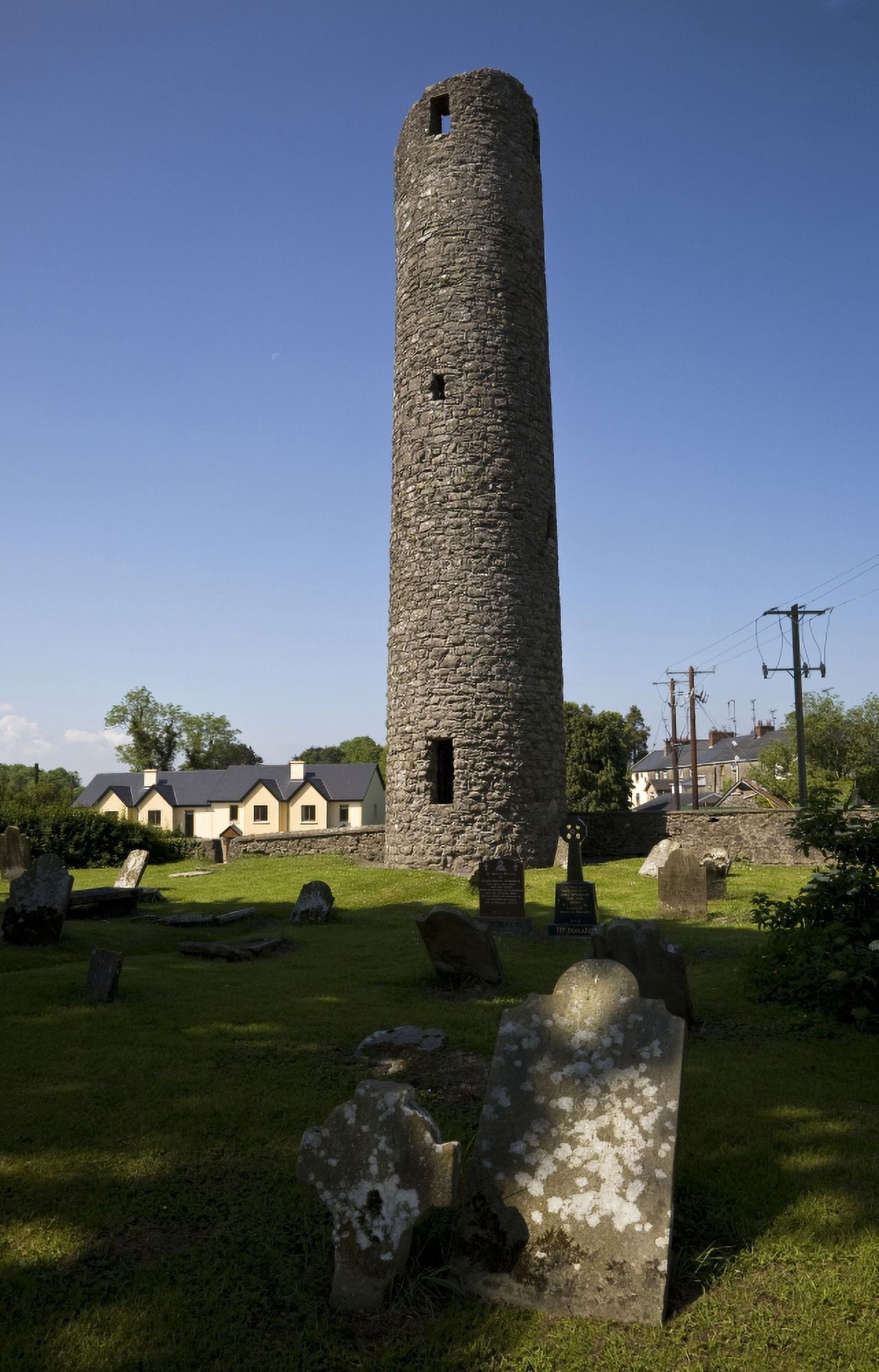 6th Century Round Tower St Tighearnachs Monastry Clones County Monaghan Ireland Canvas Art - Panoramic Images (27 x 9)