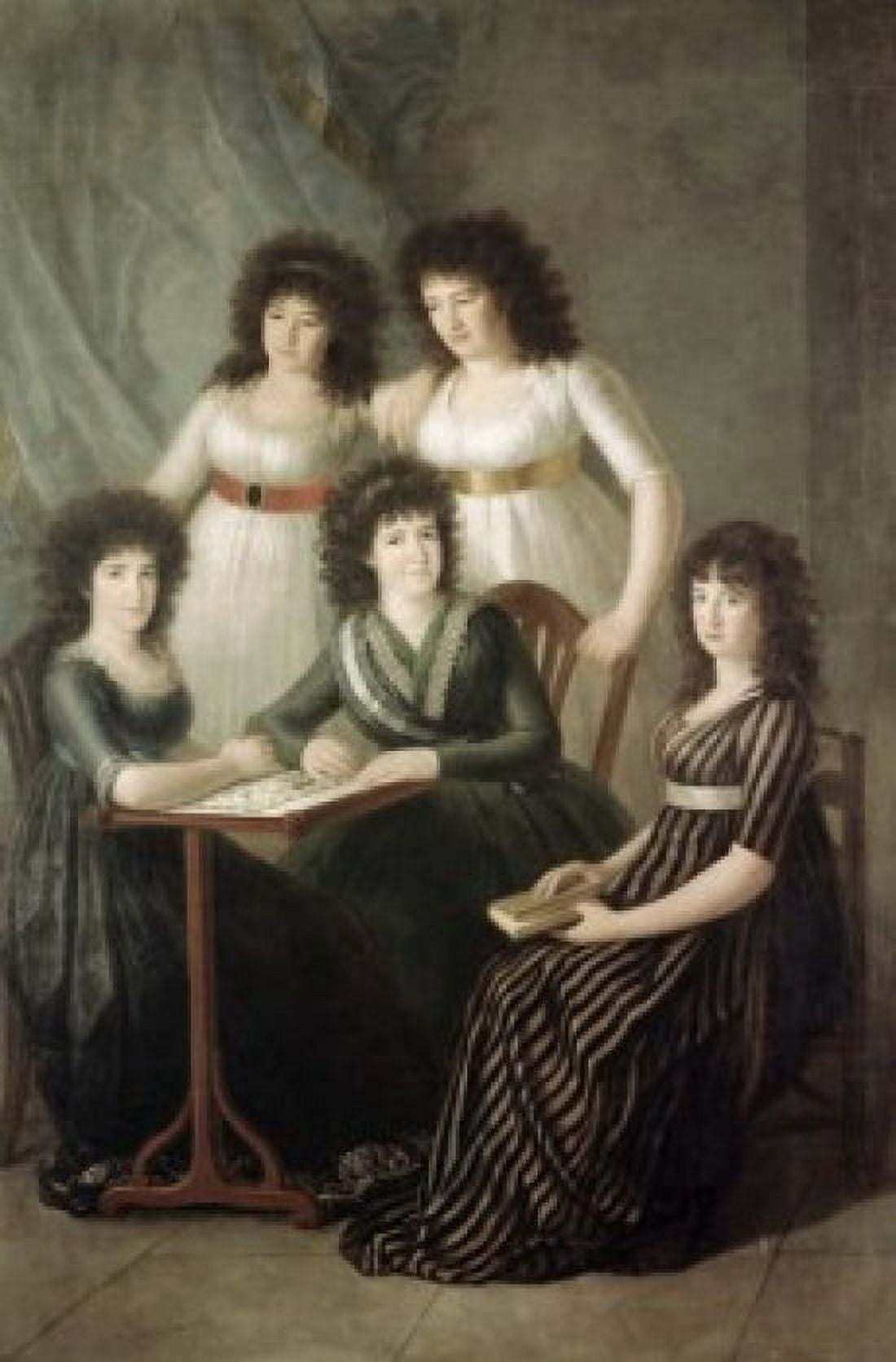 6th Contessa of Motijo and her Four Daughters Franciso Goya y Lucientes (1746-1828 Spanish) Collection of the Duke of Berwick and Alba Madrid Canvas Art - Franciso de Goya y Lucientes (18 x 24)