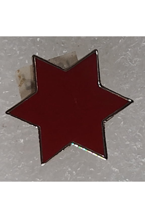 6th Infantry Division Red Star Novelty Hat Lapel Pin 3/4"