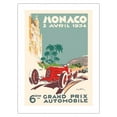 thumbnail image 1 of 6th Monaco Grand Prix 1934 - Formula One - Vintage Car Racing Poster by Géo Ham (Georges Hamel) - Bamboo Fine Art 290gsm Paper Print (Unframed) 18x24in, 1 of 4