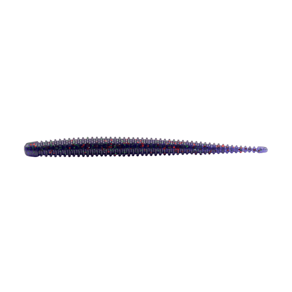 6th Sense Bamboosa 5.3 in Soft Plastic Stick Bait Ribbed Salt-Infused Worm Bass Fishing Lure 8 Pack, Made in USA