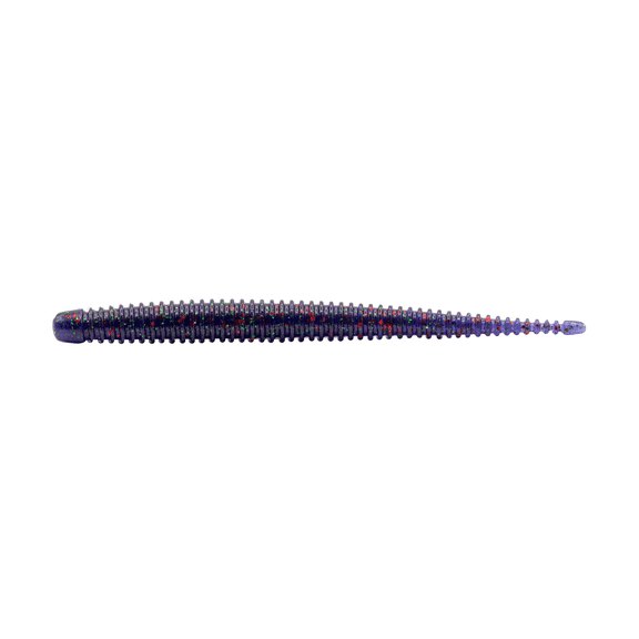 6th Sense Bamboosa 5.3 in Soft Plastic Stick Bait Ribbed Salt-Infused Worm Bass Fishing Lure 8 Pack, Made in USA