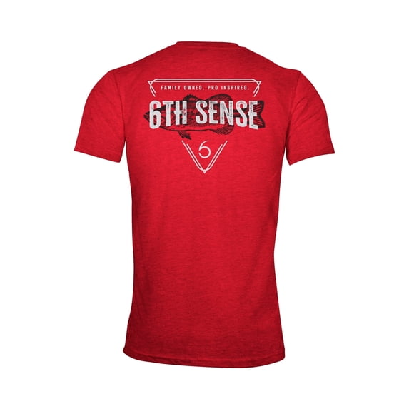 6th Sense Bass Outfitter Graphic T Shirt, Athletic Fit Crew Neck Tee, Soft Cotton Poly Blend