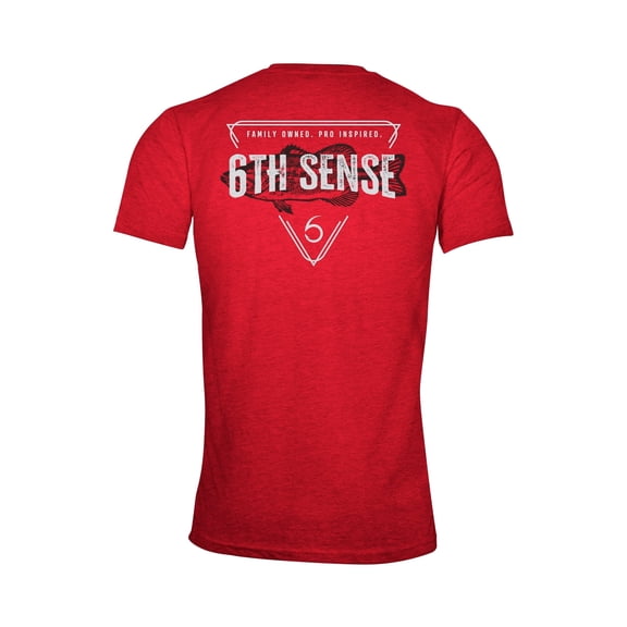 6th Sense Bass Outfitter Graphic T Shirt, Athletic Fit Crew Neck Tee, Soft Cotton Poly Blend