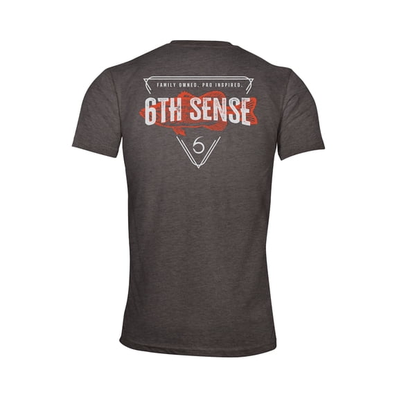 6th Sense Bass Outfitter Graphic T Shirt, Athletic Fit Crew Neck Tee, Soft Cotton Poly Blend
