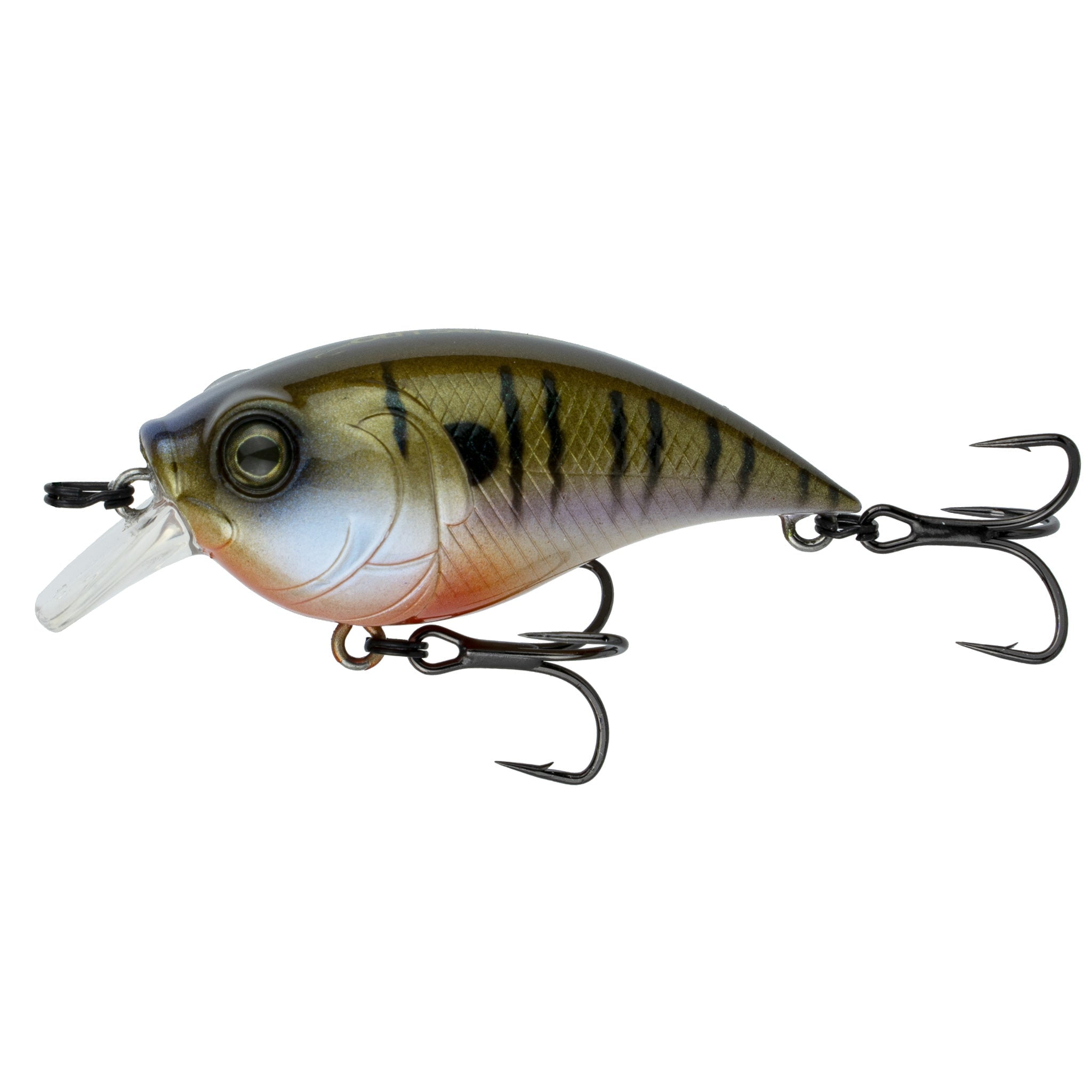 Lot De 3 Leurres Crankbait 6th Sense Curve Finesse Squarebill - Orange Sunfish - Profondeur Max 5ft