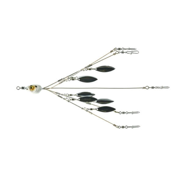 6th Sense – Divine Umbrella Rig 8 Blade 6.5" - Spanish Pearl – Bass Fishing Rig