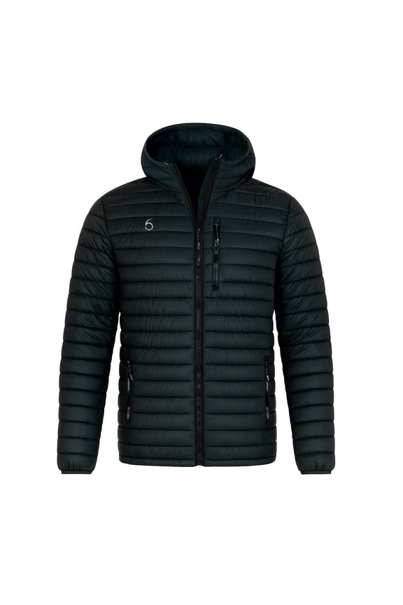 – FishDown Hooded Jacket Synthetic Down Insulated Outerwear for Cold Weather Wear