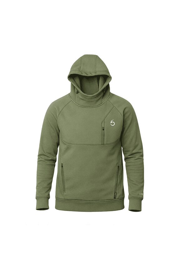 – FishDock Hoodie Mid-Weight Performance Fishing Pullover with Fleece Lining and Zipper Pockets