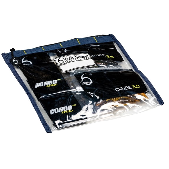 6th Sense BaitZip Pro Clear Storage Bags, Fishing Tackle Organizer for Soft Plastic Baits, Terminal Tackle and Fishing Accessories