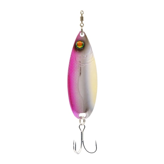 6th Sense Fling Spoon Metal Jigging Spoon Bass Fishing Lure with Tinsel Flash Flutter Fall and Built-In Swivel Treble Hook