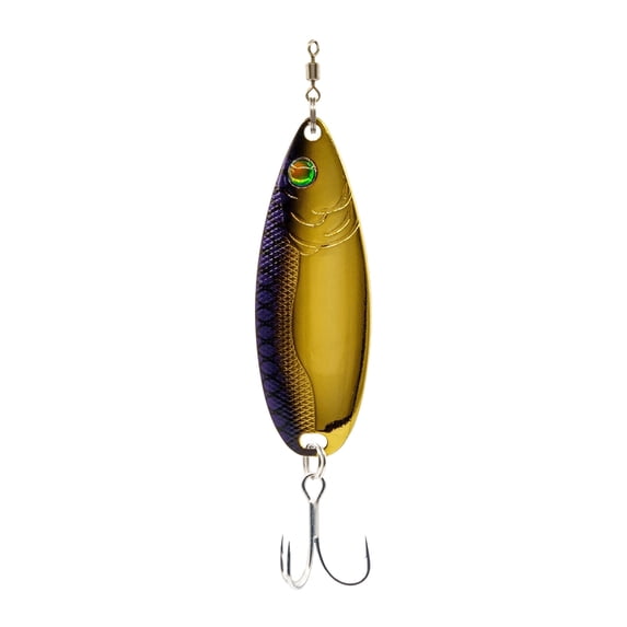 6th Sense Fling Spoon Metal Jigging Spoon Bass Fishing Lure with Tinsel Flash Flutter Fall and Built-In Swivel Treble Hook