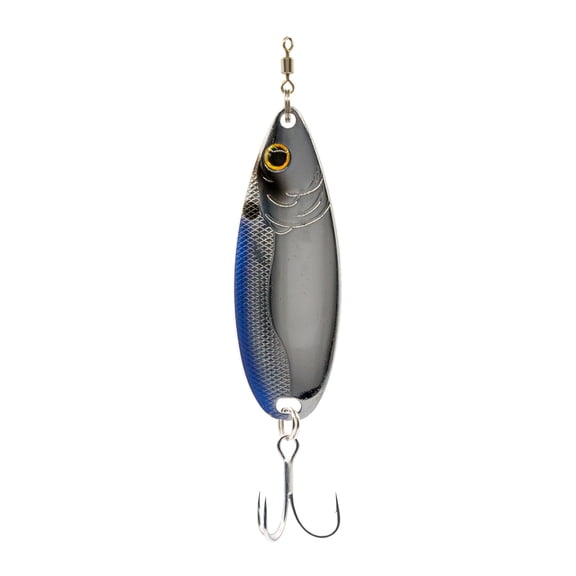 6th Sense – Fling Spoon – Metal Jigging Spoon – Bass Fishing – Tinsel Flash and Flutter Fall – Built-in Swivel Treble Hook
