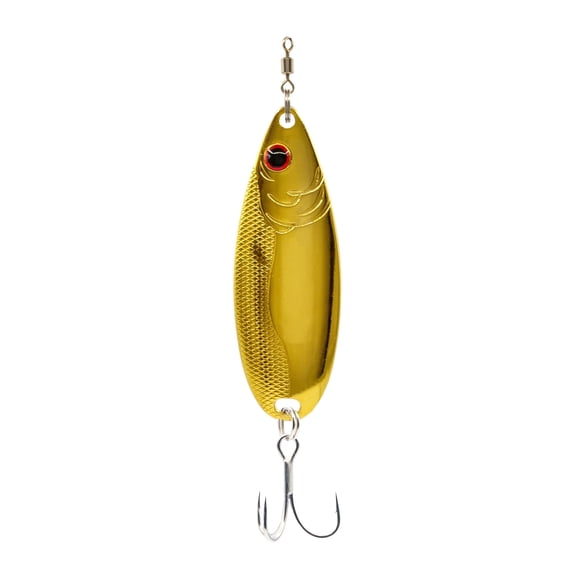 6th Sense Fling Spoon Metal Jigging Spoon Bass Fishing Lure with Tinsel Flash Flutter Fall and Built-In Swivel Treble Hook