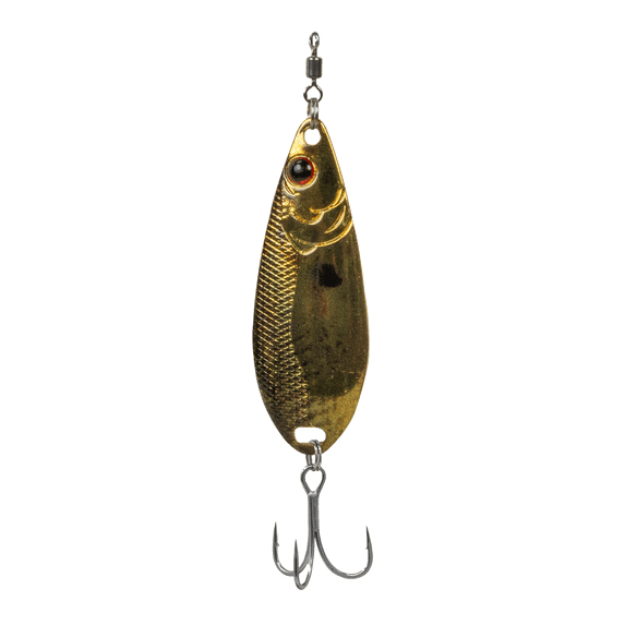 6th Sense – Fling Spoon – Metal Jigging Spoon – Bass Fishing – Tinsel Flash and Flutter Fall – Built-in Swivel Treble Hook