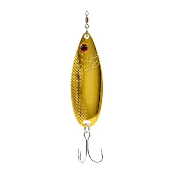 6th Sense Fling Spoon Metal Jigging Spoon Bass Fishing Lure with Tinsel Flash Flutter Fall and Built-In Swivel Treble Hook