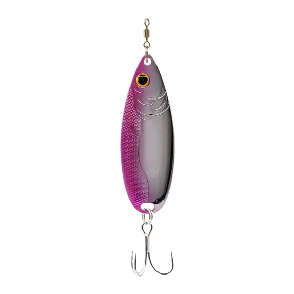 6th Sense – Fling Spoon – Metal Jigging Spoon – Bass Fishing – Tinsel Flash and Flutter Fall – Built-in Swivel Treble Hook
