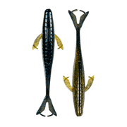 6th Sense Hondo 4.5 in Hybrid Soft Plastic Bass Fishing Lure Split Tail Baitfish with Side Appendages Made in USA