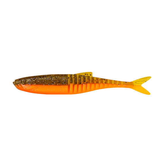 6th Sense – Jigsaw Minnow 4.8 Soft Plastic Swimbait Trailer for Vibrating Jigs, Ribbed Paddle Tail Bass Fishing Bait