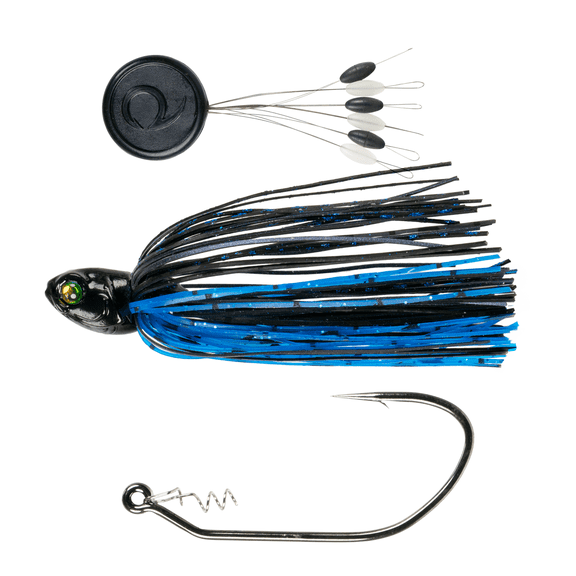 6th Sense Line Through Swim Jig Bass Fishing Lure with Tex–Posed Hook Rigging and Peg–X System
