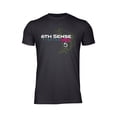 thumbnail image 1 of 6th Sense Neon Bass Graphic T Shirt, Athletic Fit Crew Neck Tee, Soft Cotton Poly Blend, 1 of 2