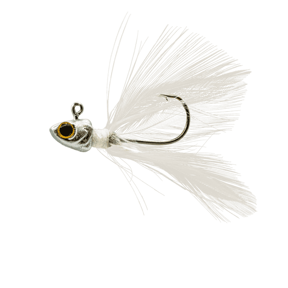 6th Sense Pluck Hair Jig - Designed with Josh Jones, Crappie Lure with Mustad Hooks & Vibrant Feathers - Multiple Colors Available (3/pk)
